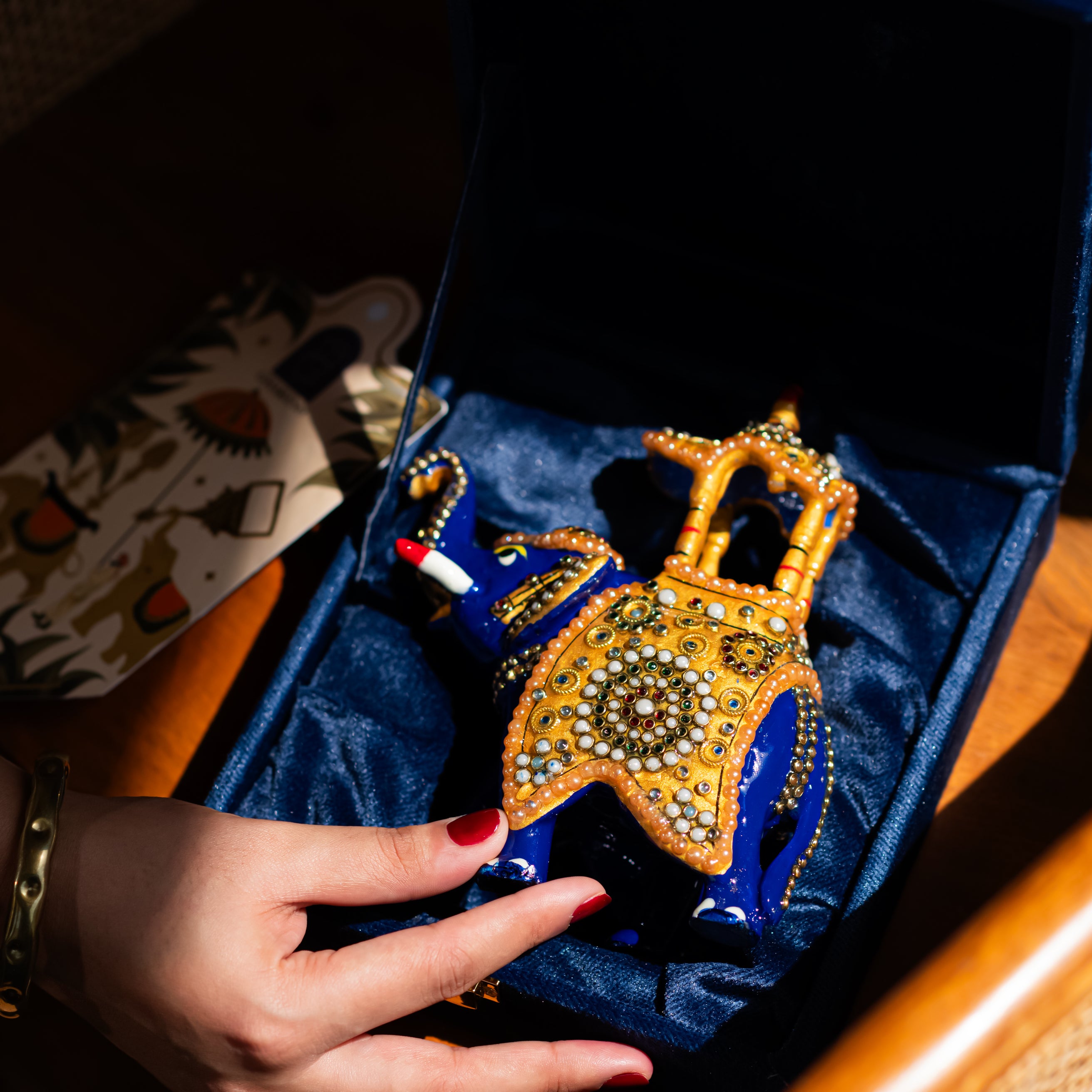 Jewellery Work meenakari Ambabari Elephant