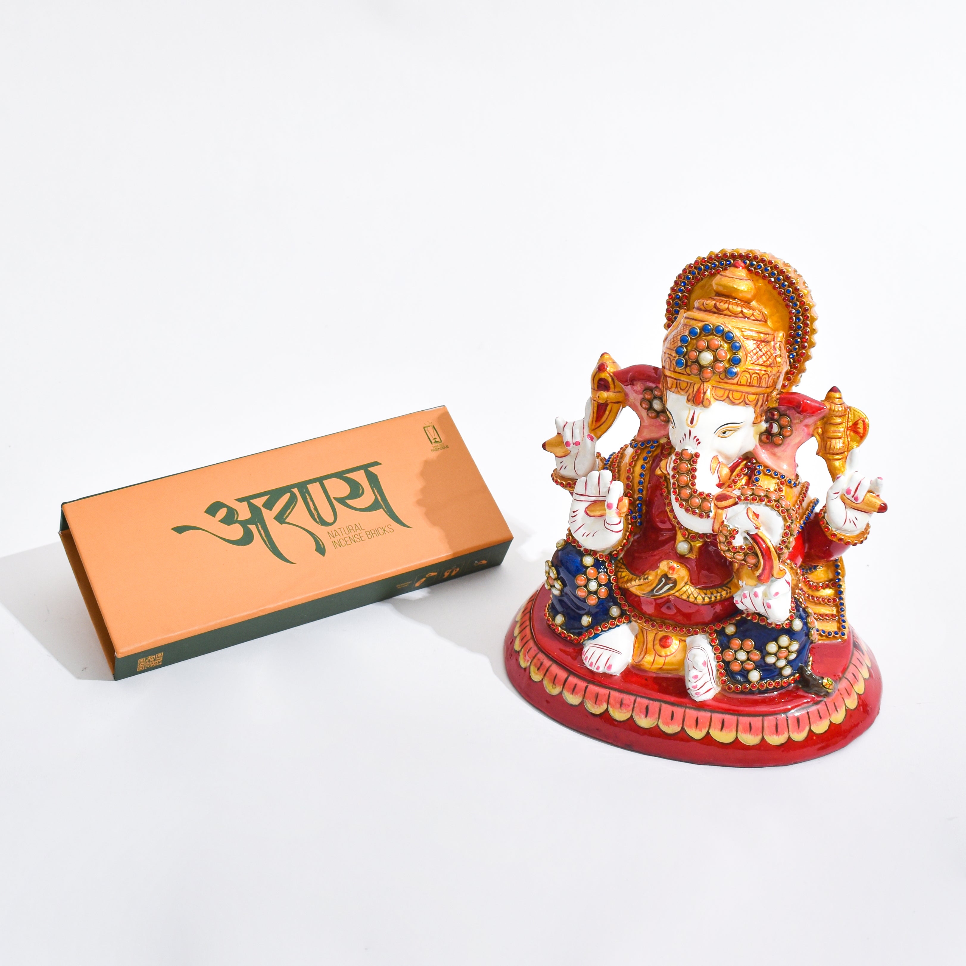 Meenakari Ganesha Gift Hamper with Incense & Book