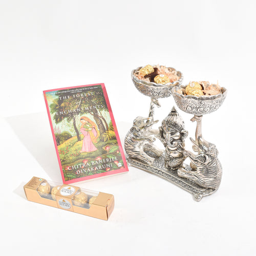 Twin Elephant Ganesha Diya Stand