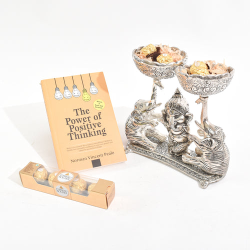 Twin Elephant Ganesha Diya Stand
