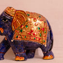 Blue Jade Single elephant upside trunk