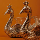 Peacock Candle Holder and Dips Serving Platter forward looking