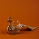 Peacock Candle Holder and Dips Serving Platter forward looking