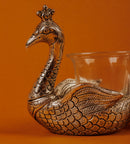 Peacock Candle Holder and Dips Serving Platter forward looking
