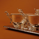 German Silver Plated Peacock Elephant Bowl Set of 3 | Luxury Gift