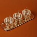 German Silver Plated Peacock Elephant Bowl Set of 3 | Luxury Gift