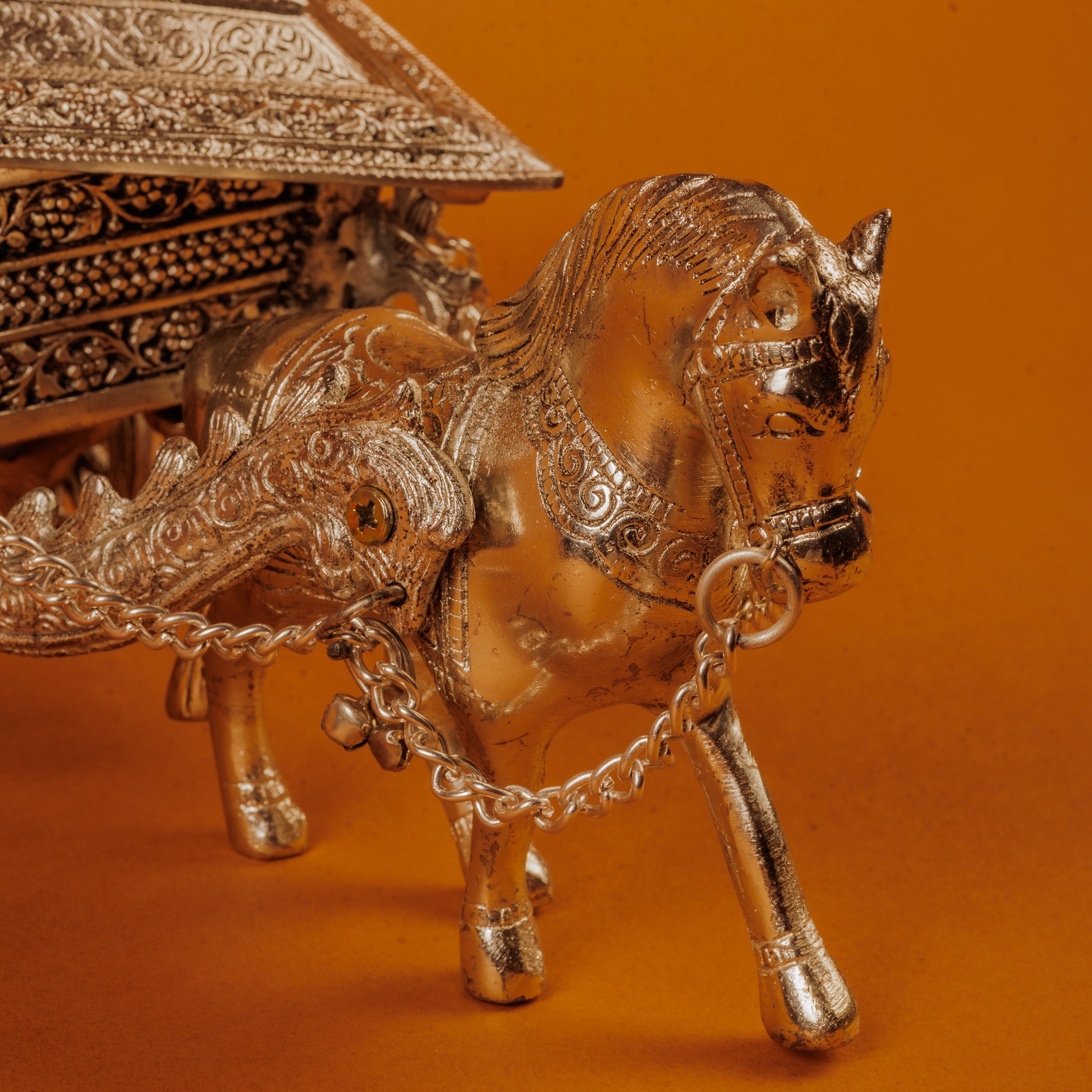German Silver Plated Horse Cart (Baggi) | Royal Décor Gift