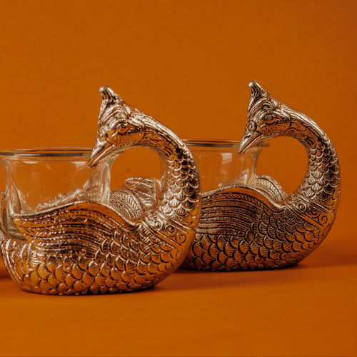 Peacock Candle Holder and Dips Serving Platter