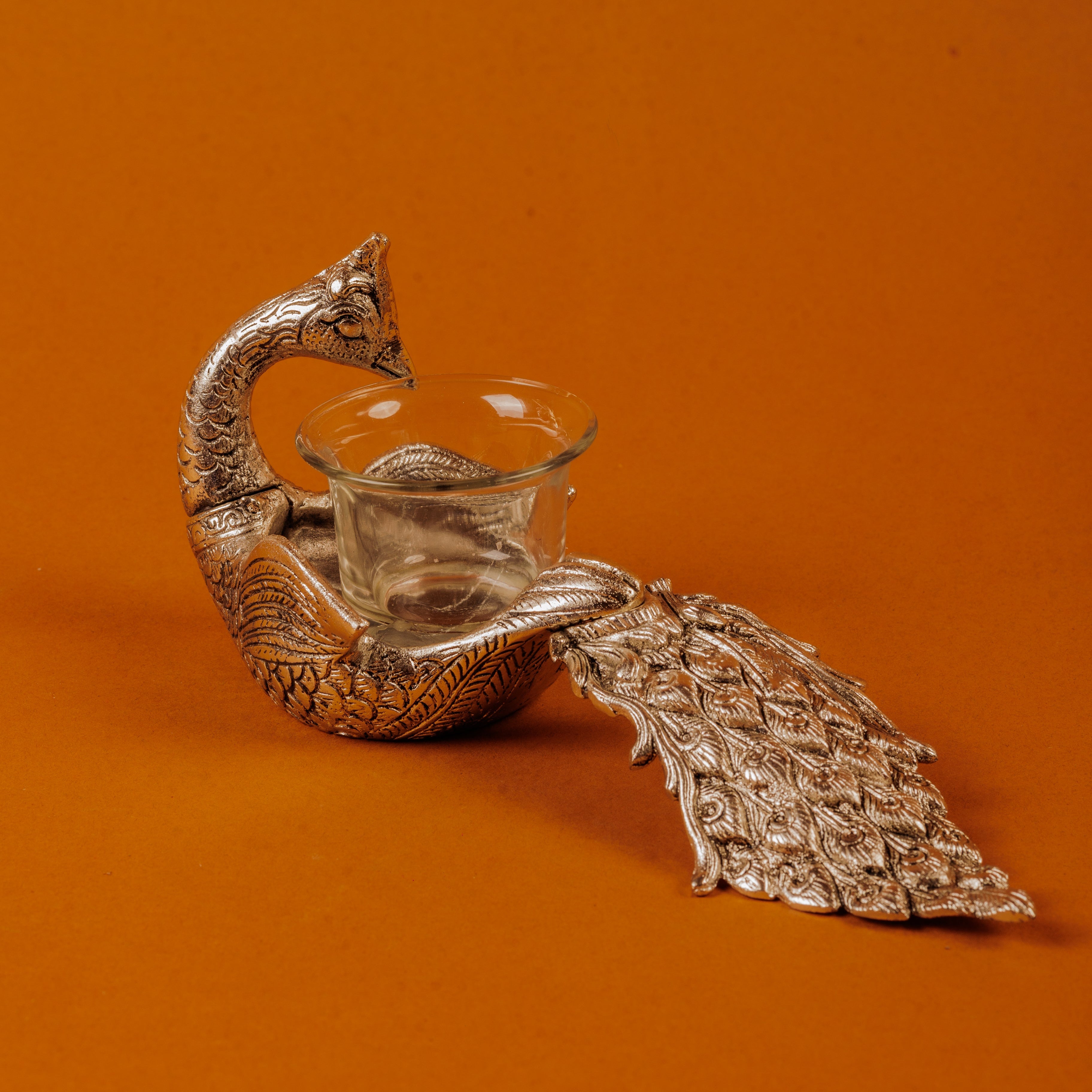 Peacock Candle Holder and Dips Serving Platter