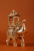 German Silver Plated Ambabari Elephant | Royal Decor Gift
