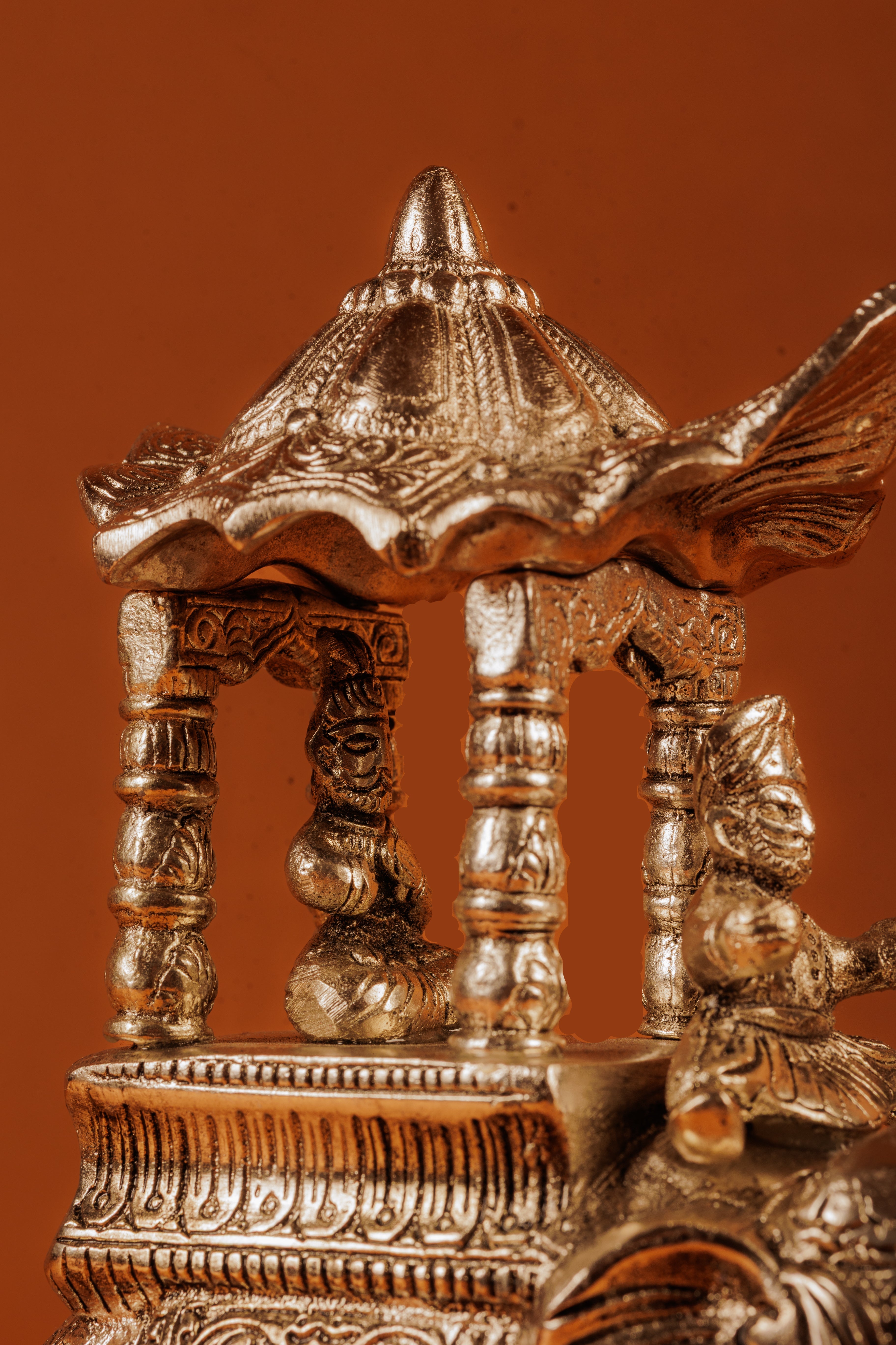German Silver Plated Ambabari Elephant | Royal Decor Gift
