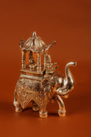 German Silver Plated Ambabari Elephant | Royal Decor Gift