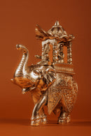 German Silver Plated Ambabari Elephant | Royal Decor Gift