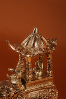 German Silver Plated Ambabari Elephant | Royal Decor Gift
