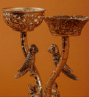 German Silver Plated Love Birds Candle Stand | Romantic Gift