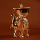 German Silver Plated Elephant with Bowl | Decorative Gift