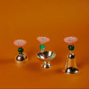 German Silver Flower Pooja Thali for Festivals & Rituals