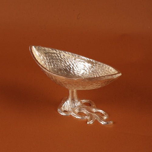 German Silver Plated Boat Shaped Serving Platter