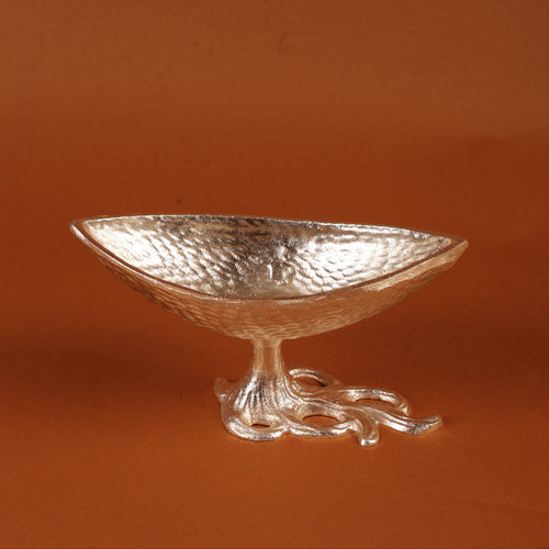 German Silver Plated Boat Shaped Serving Platter