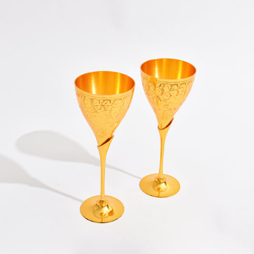 Classic Brass Wine Glasses