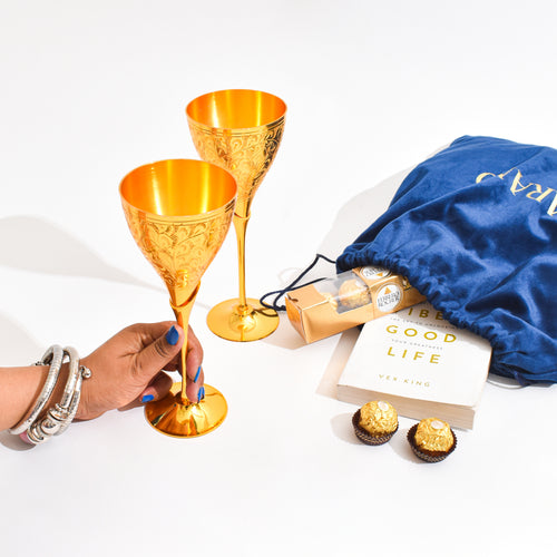 Classic Brass Wine Glasses