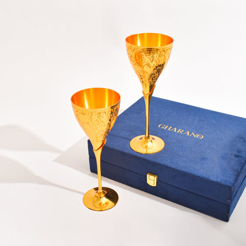 Classic Brass Wine Glasses