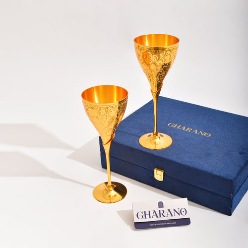 Classic Brass Wine Glasses