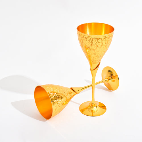 Classic Brass Wine Glasses