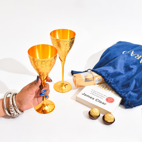 Classic Brass Wine Glasses