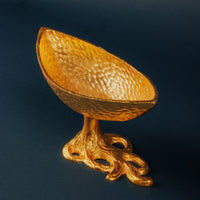 Golden Boat Shaped Serving Platter