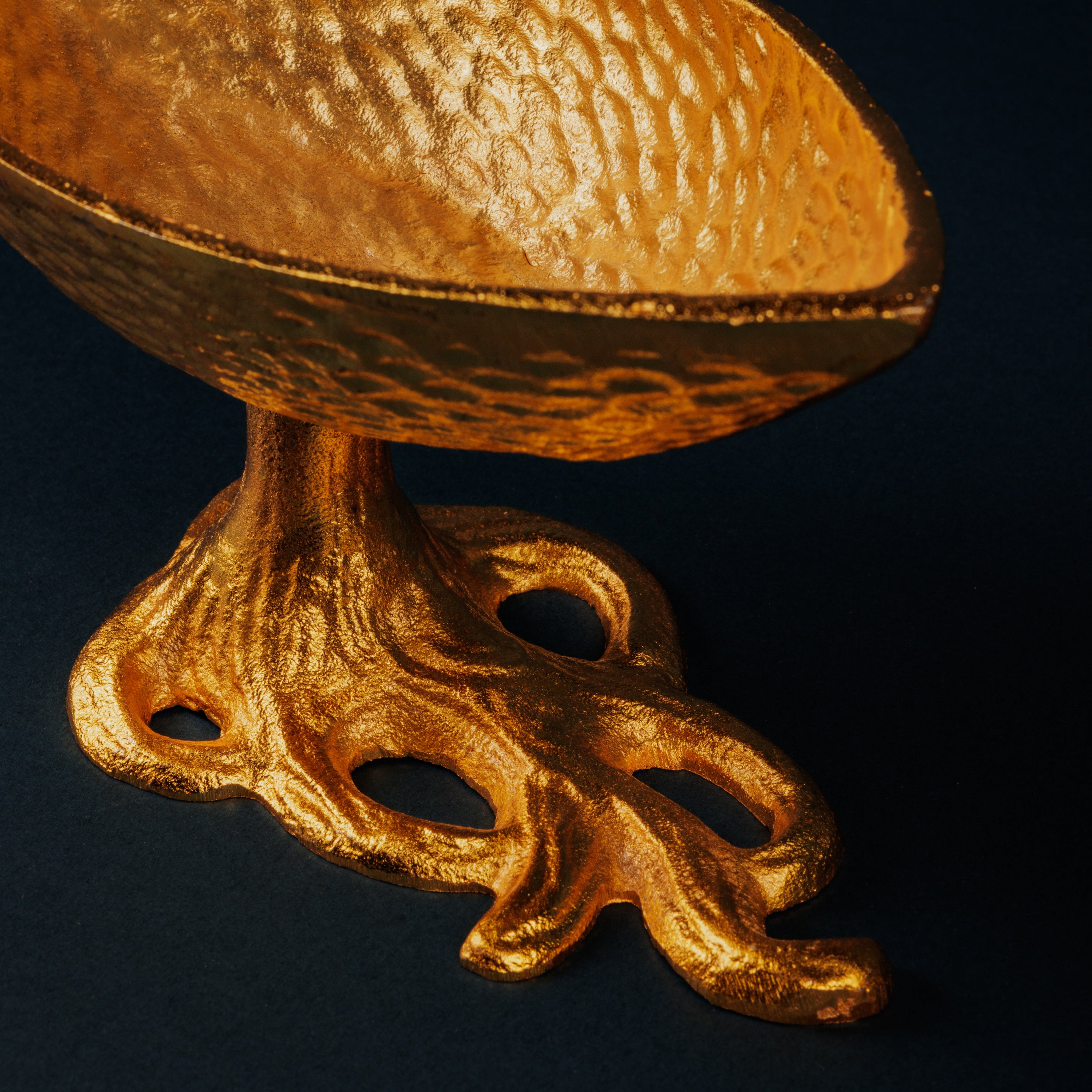 Golden Boat Shaped Serving Platter