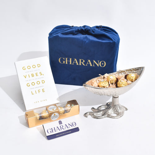 Silver Boat Design Platter – For Serving Snacks with Style