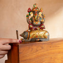 Grey Quartz Ganesha Sitting on a rat