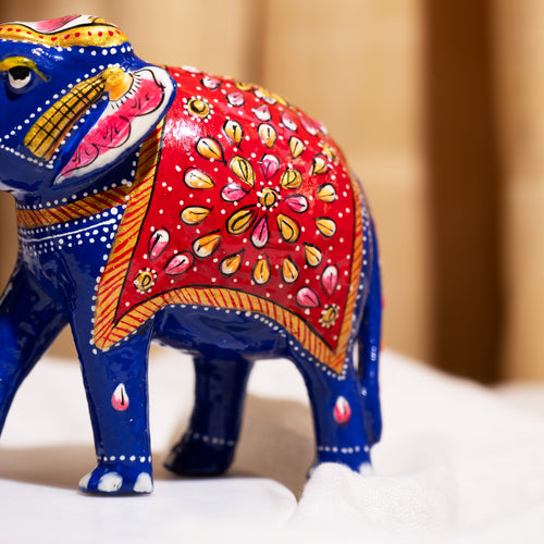 Meenakari elephant pair big