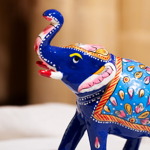 Meenakari elephant pair small