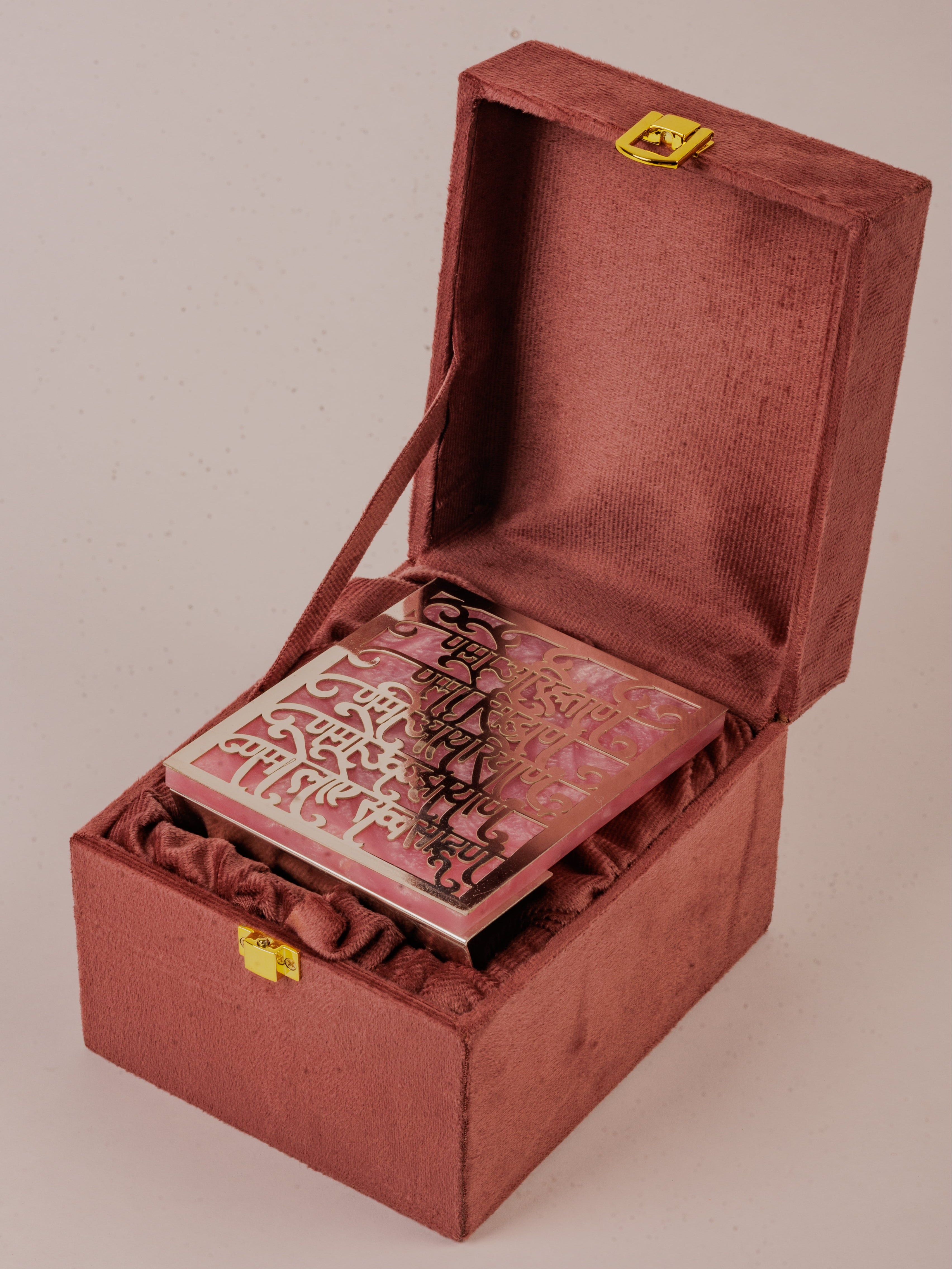 German Silver Plated Namokar Mantra Frame | Spiritual Jain Gift