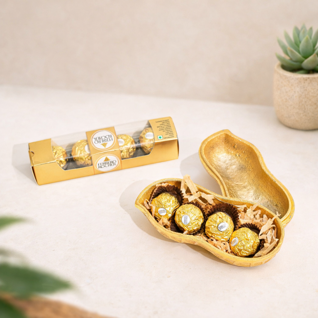 Peanut design container for serving chakna with drinks