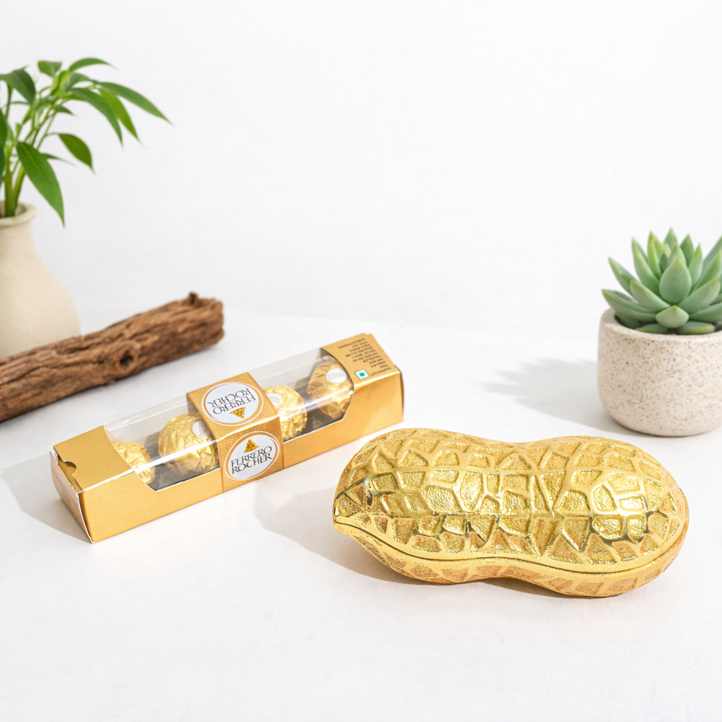 Peanut design container for serving chakna with drinks