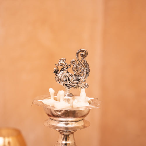 Elephant and Peacock Diya
