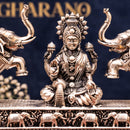 Premium Silver-Plated Gaja Lakshmi Statue