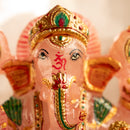 Rose Quartz Ganesha with Meenakari Accent