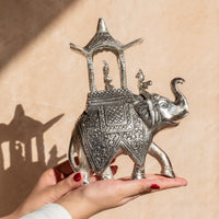 Silver-plated ambabari elephant