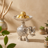 Elephant with a tiny plate on his bump