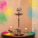 Stonework Elephant & Peacock Decorative Diya