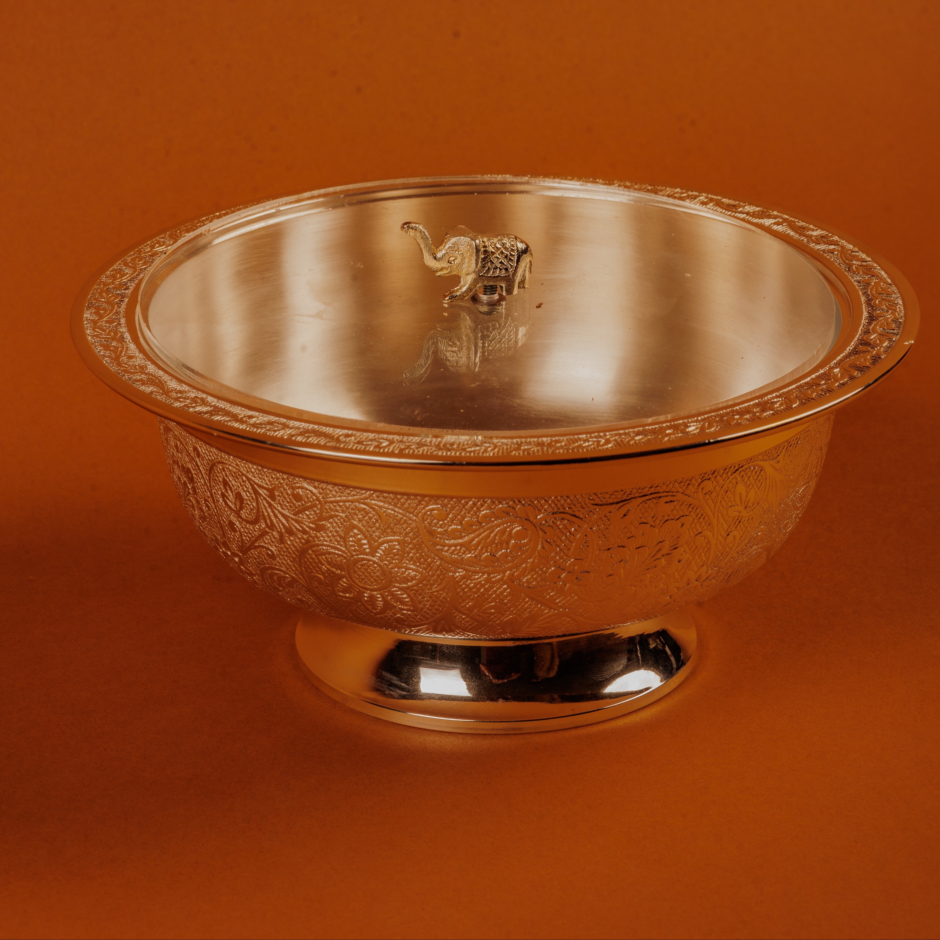 German Silver Plated Big Bowl with Lid | Luxury Serving & Gift