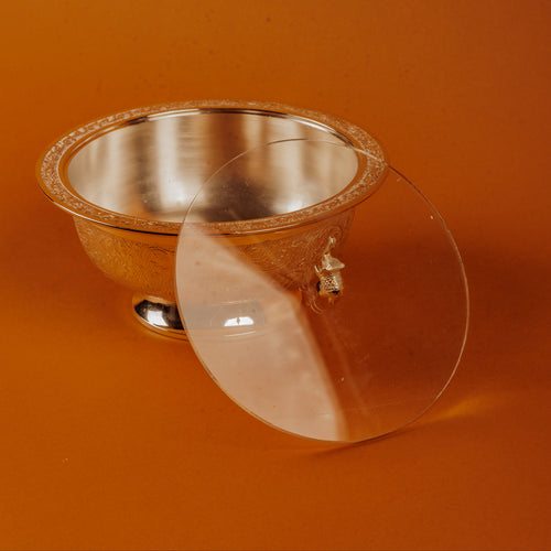 German Silver Plated Big Bowl with Lid | Luxury Serving & Gift