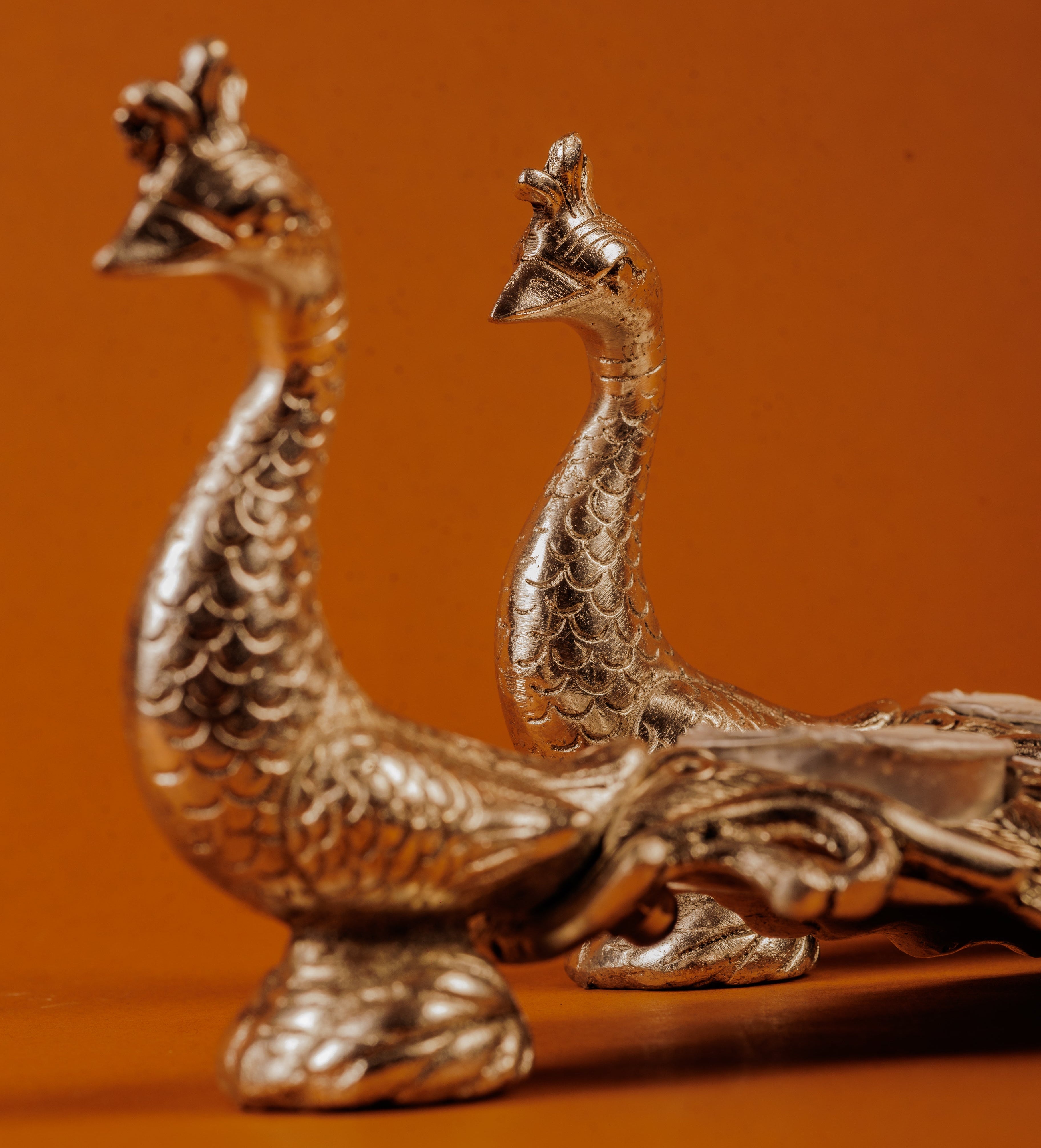 Peacock T-Light Candle Holder | Decorative Festival Gift