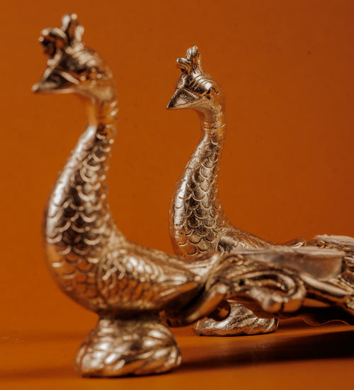 Peacock T-Light Candle Holder | Decorative Festival Gift