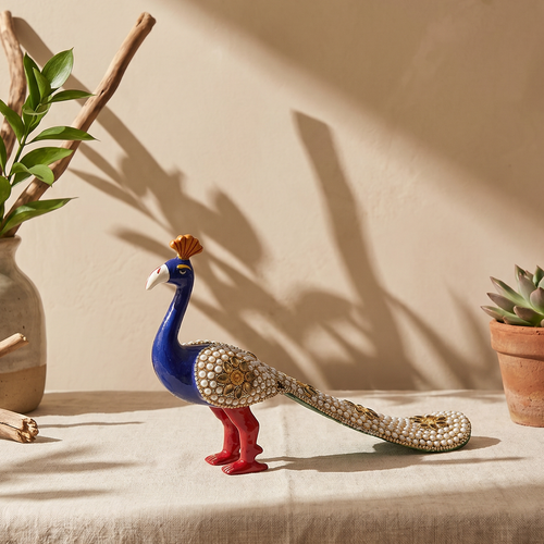 Meenakari Stone Peacock