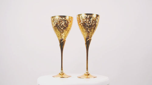 Classic Brass Wine Glasses